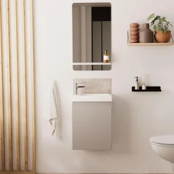 Meuble lave-mains LISA + miroir tablette