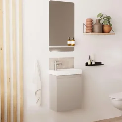Meuble lave-mains LISA + miroir tablette