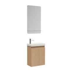 Meuble lave-mains LISA + miroir tablette