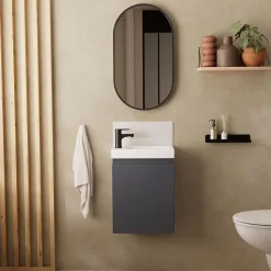 Meuble lave-mains LISA + miroir ovale