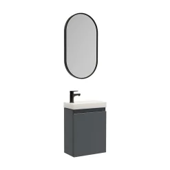 Meuble lave-mains LISA + miroir ovale