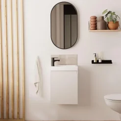 Meuble lave-mains LISA + miroir ovale