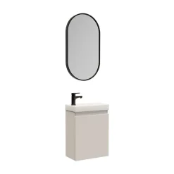 Meuble lave-mains LISA + miroir ovale