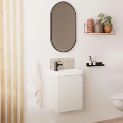 Meuble lave-mains LISA + miroir ovale