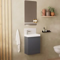 Meuble lave-mains LISA + miroir tablette