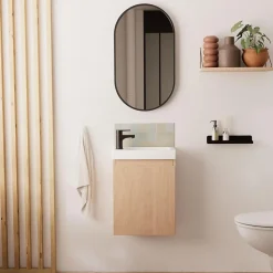 Meuble lave-mains LISA + miroir ovale