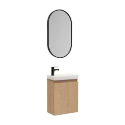 Meuble lave-mains LISA + miroir ovale