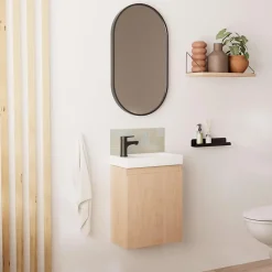 Meuble lave-mains LISA + miroir ovale