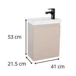 Meuble lave-mains LISA + robinet noir