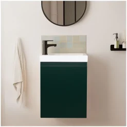 Meuble lave-mains LISA + robinet noir