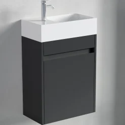 Meuble lave-mains noir mat LOMAZOO Ibiza - 40cm