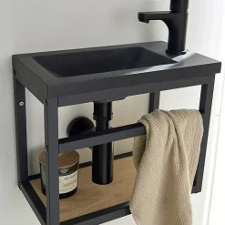 Meuble lave-mains SAO + robinet noir