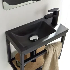 Meuble lave-mains SAO + robinet noir