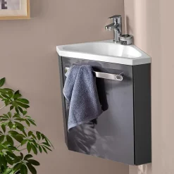Meuble lave-mains SKINO + robinet chromé