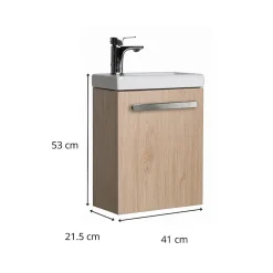 Meuble lave-mains suspendu NEVADA avec poignée porte serviette