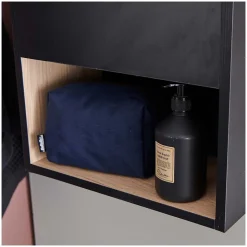 Meuble lave-mains suspendu avec niche et vasque résine 53x40cm