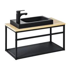Meuble lave-mains WILO grande largeur avec vasque résine 60cm