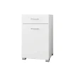 Meuble panier à linge salle de bain armoire toilette MDF mélamine 50x78,5x45 cm