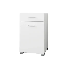 Meuble panier à linge salle de bain armoire toilette MDF mélamine 50x78,5x45 cm