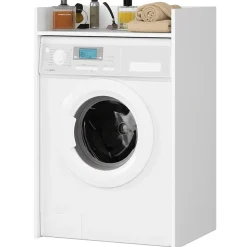 Meuble pour lave-linge AKORD FIN Blanche 64 cm 1 étagère 64x50x98 cm