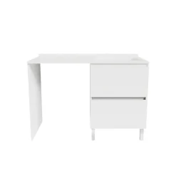 Meuble pour lave-linge IDEA, plan vasque déportée 124 cm x 65 cm- Blanc- Vasque à droite