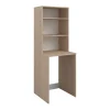 Meuble pour machine à laver avec étagères - Naturel clair - L65 x H184 cm - ERKANO