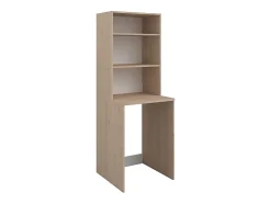 Meuble pour machine à laver avec étagères - Naturel clair - L65 x H184 cm - ERKANO