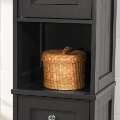 Meuble Rangement Salle de Bain Armoire Haute Meuble Colonne, FRG236-DG, SoBuy