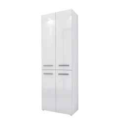 Meuble salle de bain, 174 x 30 x 60 cm, blanc mat, blanc brillant