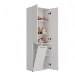 Meuble salle de bain, 174 x 30 x 60 cm, blanc mat