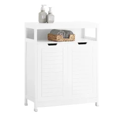 Meuble Salle de Bain Armoire avec 2 Portes, étagères Réglables, BZR121-W, SoBuy