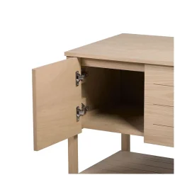 Meuble salle de bain Chêne 70 cm ATOLL + Vasque carrée 36 cm
