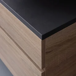 Meuble Salle De Bain En Chêne Naturel 120Cm Avec Miroir 120X60 - Sole