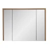 Meuble salle de bain miroir 100cm aspect béton foncé Hampton