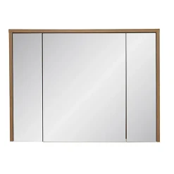 Meuble salle de bain miroir 100cm aspect béton foncé Hampton
