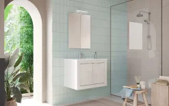 Meuble salle de bain Pratiko BASIC 2.0 blanc laqué brillant 82x57x47 cm