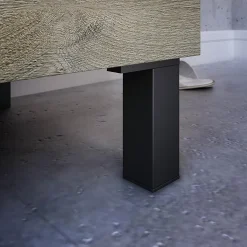Meuble salle de bain Sous-Vasque 50 cm + Miroir coloris Alaska chêne à nœuds - Longueur 50 x Hauteur 80 x Profondeur 40 cm