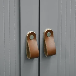 Meuble salle de bain sur pied - meuble sous-vasque - 2 portes, étagère - MDF panneaux aspect bois clair gris