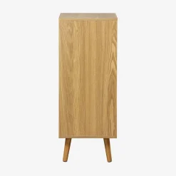 Meuble salle de bain vintage décor bois frêne 1 tiroir 1 porte - Nepal