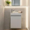 Meuble Salle de Bains avec vasque/lavabo lave mains à suspendre Bahamas 40 Blanc