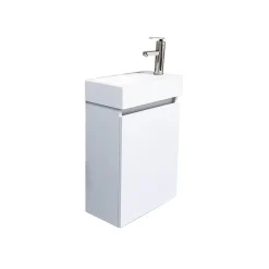 Meuble Salle de Bains avec vasque/lavabo lave mains à suspendre Bahamas 40 Blanc