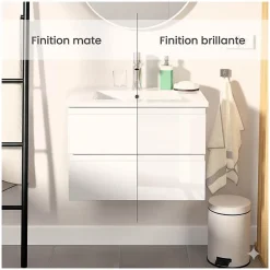 Meuble simple vasque 60cm SORRENTO + vasque