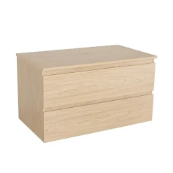 Meuble simple vasque SORRENTO décor chêne 80 cm