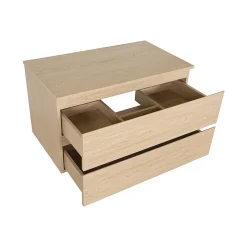 Meuble simple vasque SORRENTO décor chêne 80 cm