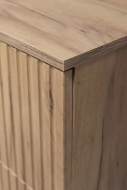 Meuble sous double vasque avec plan sur pieds FLOW chêne craft 120 cm