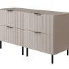 Meuble sous double vasque sur pieds FLOW cachemire 120 cm