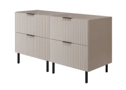 Meuble sous double vasque sur pieds FLOW cachemire 120 cm