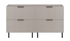 Meuble sous double vasque sur pieds FLOW cachemire 120 cm