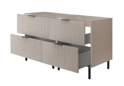 Meuble sous double vasque sur pieds FLOW cachemire 120 cm
