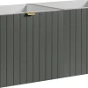 Meuble sous double vasque suspendu HARMO 100 cm Façade rainuré vert semi-mat
